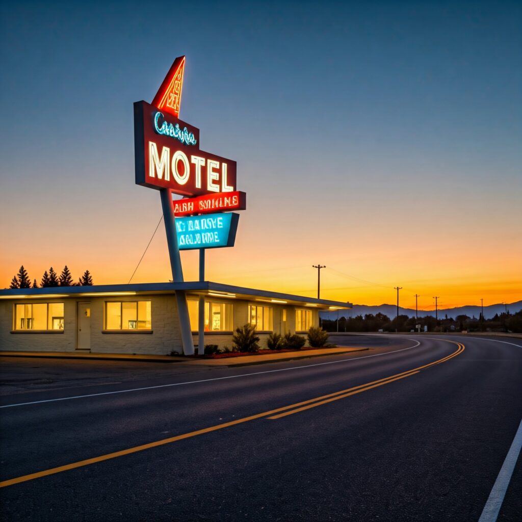 Photo showing a typical motel 